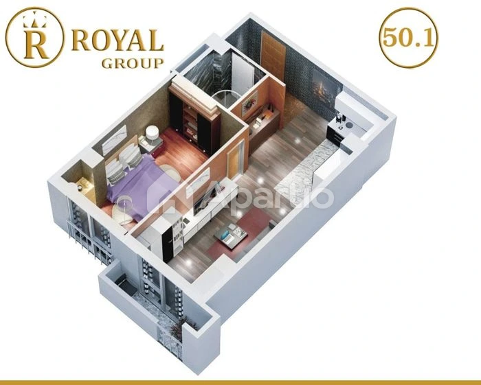 2-room apartment for sale in Isani, Photo 2 of 9