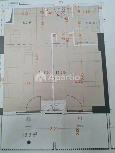 იყიდება 2 ოთახიანი ბინა მუხიანში, ფოტო 10 / 10