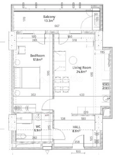 2-room apartment for sale in Isani, Photo 8 of 8