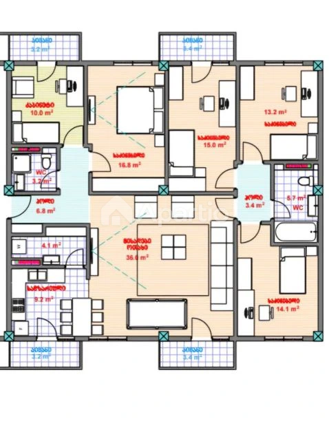 6-room apartment for sale in Didi digomi, Photo 12 of 12